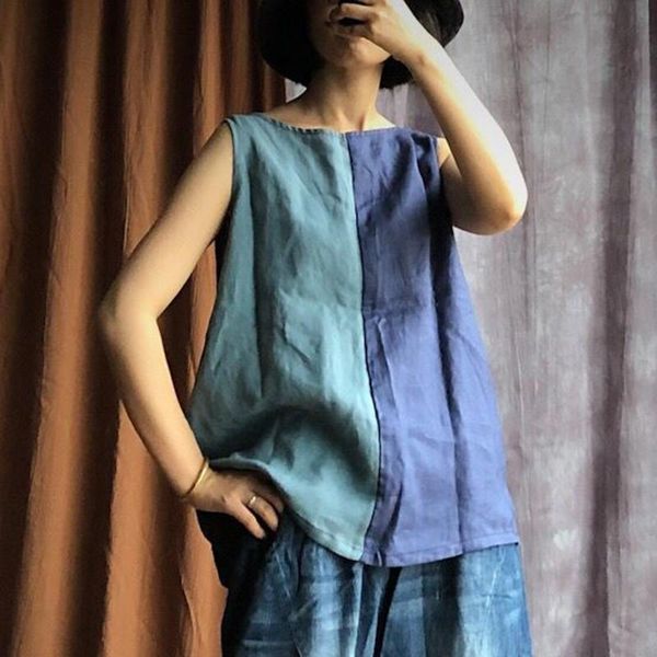 women's tanks & camis johnature women linen vests tank patchwork 2 types before and after o-neck sleeveless 2021 autumn loose vintage, White
women's tanks & camis johnature women linen vests tank patchwork 2 types before and after o-neck sleeveless 2021 autumn loose vintage, White