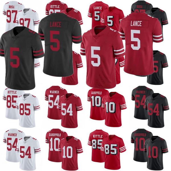 5 trey lance jersey 75th men women youth 97 nick bosa 10 jimmy garoppolo 85 george kittle 19 deebo samuel 54 fred warner 80 jerry rice footb, Black;red
5 trey lance jersey 75th men women youth 97 nick bosa 10 jimmy garoppolo 85 george kittle 19 deebo samuel 54 fred warner 80 jerry rice footb, Black;red