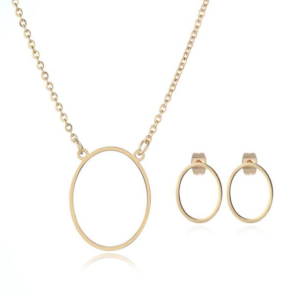 earrings & necklace hollow ellipse jewelry sets titanium steel quality fashion set for women elegant gift bridal bohemia, Silver
earrings & necklace hollow ellipse jewelry sets titanium steel quality fashion set for women elegant gift bridal bohemia, Silver