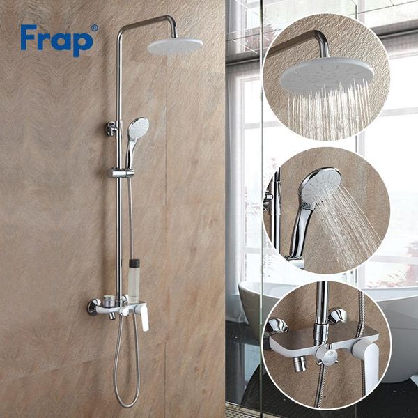 frap bath white shower faucet rainfall head hand sprayer bathroom system set water tap mixer torneira f2431 sets
frap bath white shower faucet rainfall head hand sprayer bathroom system set water tap mixer torneira f2431 sets