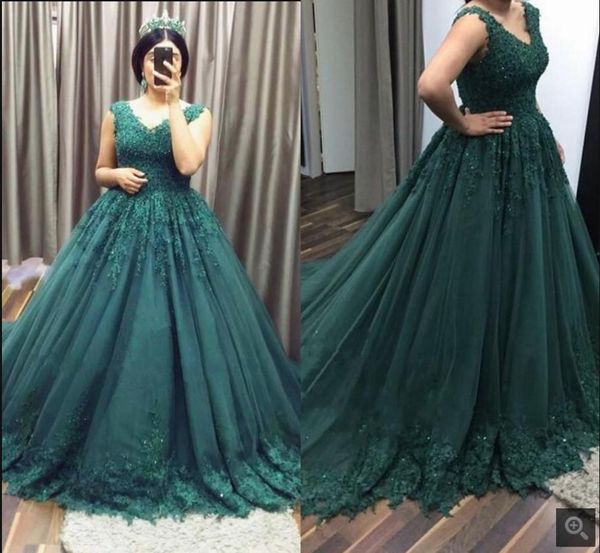 robe de soiree 2021 dark green ball gown prom dresses beaded sleeveless lace appliques princess vintage party dress v neckline modest dubai, Black
robe de soiree 2021 dark green ball gown prom dresses beaded sleeveless lace appliques princess vintage party dress v neckline modest dubai, Black