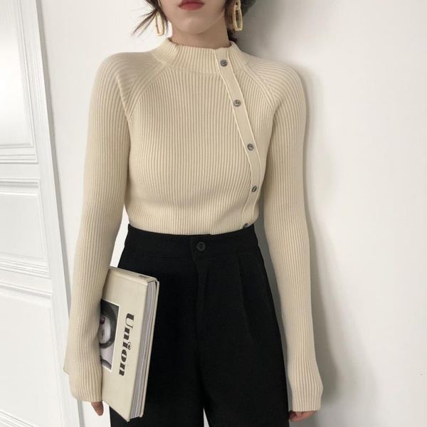 chic o neck single breasted womens sweaters knitted winter thick stretch pullovers female jumper skinny, White;black
chic o neck single breasted womens sweaters knitted winter thick stretch pullovers female jumper skinny, White;black