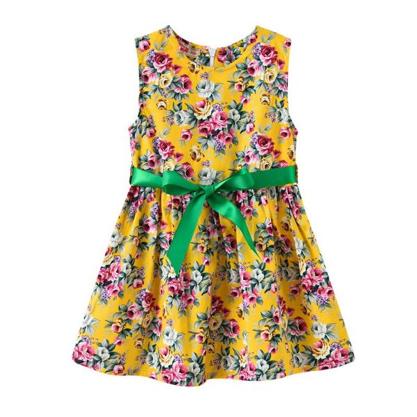 summer children's sleeveless dress girls round neck print bowknot belt pure cotton casual skirt girl's dresses, Red;yellow
summer children's sleeveless dress girls round neck print bowknot belt pure cotton casual skirt girl's dresses, Red;yellow
