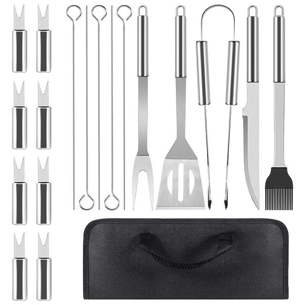 tools & accessories bbq set, grilling accessories, 18 pcs stainless steel grill kit, dad gifts, great barbecue utensil tool
tools & accessories bbq set, grilling accessories, 18 pcs stainless steel grill kit, dad gifts, great barbecue utensil tool
