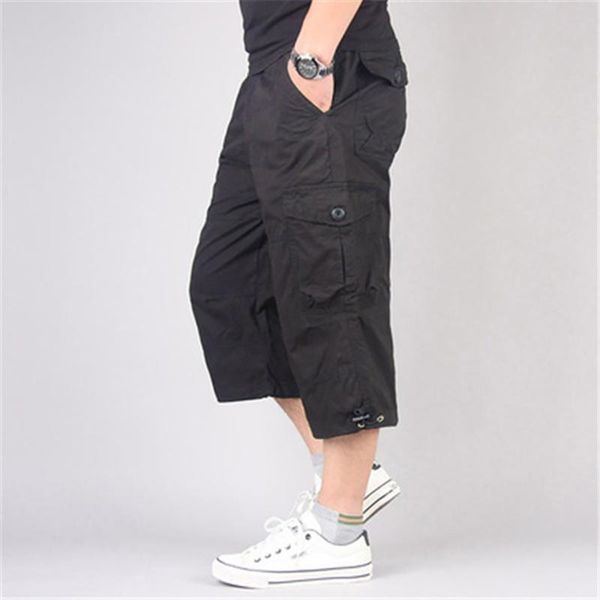 men's shorts oversized cargo for man fashion summer multi-pocket military cropped trousers clothing homme casual cotton pants, White;black
men's shorts oversized cargo for man fashion summer multi-pocket military cropped trousers clothing homme casual cotton pants, White;black