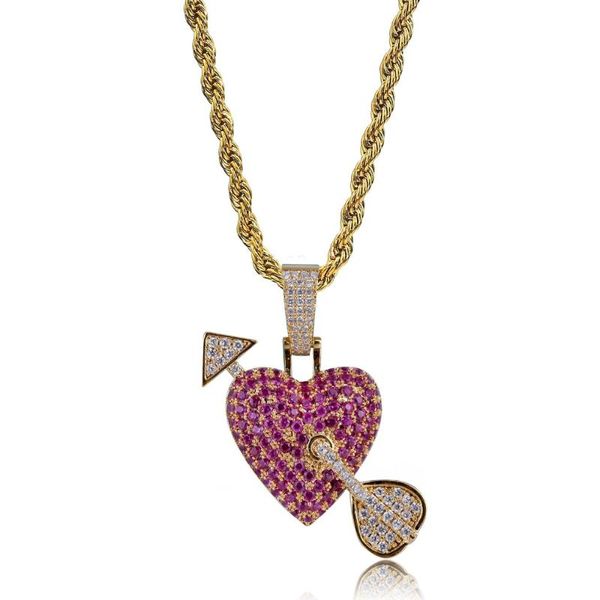 pendant necklaces 18k gold plated bling cz simulated diamond iced cupid's arrow necklace hip hop chain jewelry for men charm gifts, Silver
pendant necklaces 18k gold plated bling cz simulated diamond iced cupid's arrow necklace hip hop chain jewelry for men charm gifts, Silver