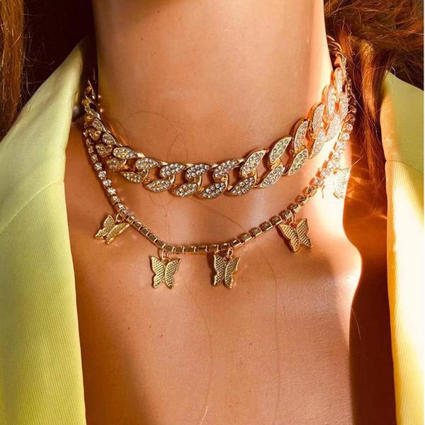 chains alloy jewelry fashion simple necklace aesthetic butterfly pendant choker vintage gothic accessories double layer, Silver
chains alloy jewelry fashion simple necklace aesthetic butterfly pendant choker vintage gothic accessories double layer, Silver