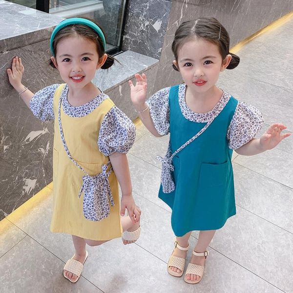 girl's dresses lovely kids summer baby dress born infant girls puff sleeve floral princess dress+bag girl clothes ropa bebes#25, Red;yellow
girl's dresses lovely kids summer baby dress born infant girls puff sleeve floral princess dress+bag girl clothes ropa bebes#25, Red;yellow