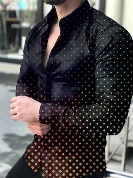 men's casual shirts shirt long sleeve gradient color polka dot print 2021 single forspring spring autumn men clothing, White;black
men's casual shirts shirt long sleeve gradient color polka dot print 2021 single forspring spring autumn men clothing, White;black