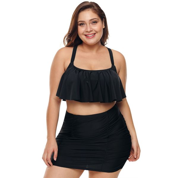 women's swimwear black split no steel cup cotton detachable gathered bikini ruffle swimsuit female 410755, White;black
women's swimwear black split no steel cup cotton detachable gathered bikini ruffle swimsuit female 410755, White;black