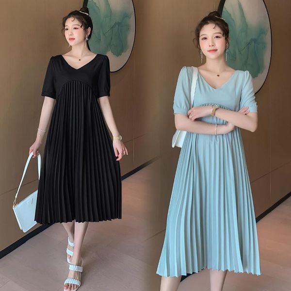maternity dresses 3012# 2021 summer korean fashion pleated chiffon long dress v neck loose clothes for pregnant women casual pregnancy, White
maternity dresses 3012# 2021 summer korean fashion pleated chiffon long dress v neck loose clothes for pregnant women casual pregnancy, White