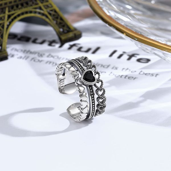 ring south korean s925 silver love box black zircon female series indifference style personality trend
ring south korean s925 silver love box black zircon female series indifference style personality trend