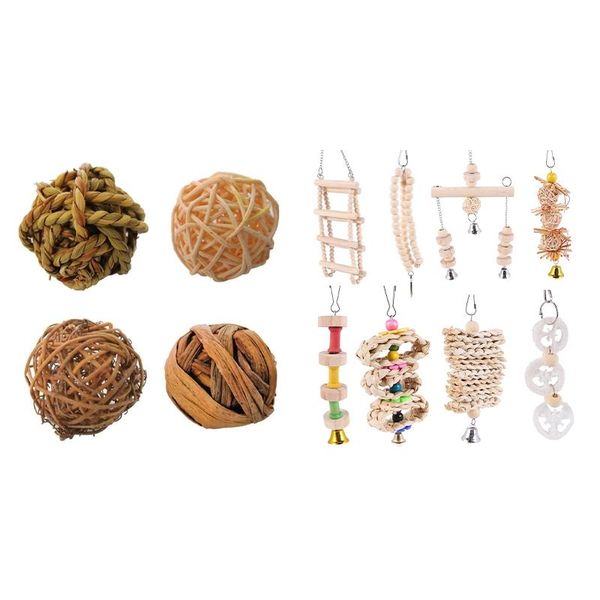 other bird supplies 8pcs wooden parrots toys pet set ladder & 4pcs activity chew rabbits parrot play rattan balls
other bird supplies 8pcs wooden parrots toys pet set ladder & 4pcs activity chew rabbits parrot play rattan balls
