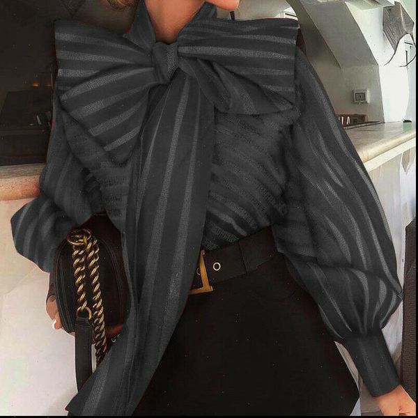 womens blouses ladies blouse women mesh puff sheer sleeve bow tie neck work party casual latest 2 colors optional, White
womens blouses ladies blouse women mesh puff sheer sleeve bow tie neck work party casual latest 2 colors optional, White