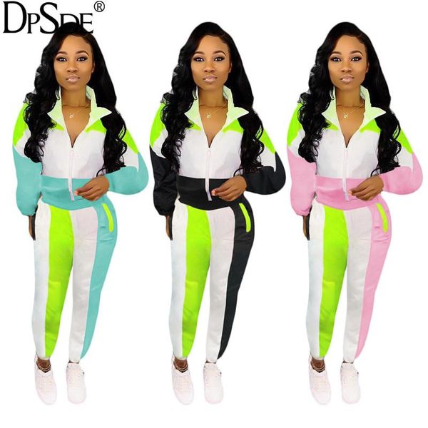 two piece dress dpsde pink patchwork sprots women pieces set full sleeve turn down collar casual autumn 2021 loose skinny long pants, White
two piece dress dpsde pink patchwork sprots women pieces set full sleeve turn down collar casual autumn 2021 loose skinny long pants, White