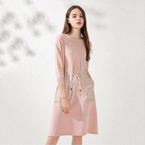 casual dresses women fashion comfortable stitching dress spring autumn knitted european women's adjustable belt o-neck, Black;gray
casual dresses women fashion comfortable stitching dress spring autumn knitted european women's adjustable belt o-neck, Black;gray