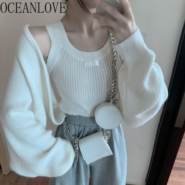 women sweaters solid ins fashion short cardigans autumn winter 2 pcs korean mujer chaqueta knit wear 18746 210415, White;black
women sweaters solid ins fashion short cardigans autumn winter 2 pcs korean mujer chaqueta knit wear 18746 210415, White;black