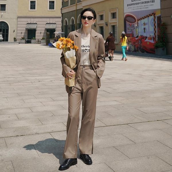 autumn fried street small outfit women's korean style anti-aging slimming 2021 elegant business two-piece suit western two piece pants, White
autumn fried street small outfit women's korean style anti-aging slimming 2021 elegant business two-piece suit western two piece pants, White