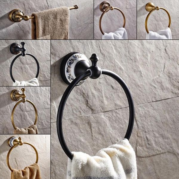solid brass wall-mounted round antique color towel ring bathroom holder rack for accessories rings
solid brass wall-mounted round antique color towel ring bathroom holder rack for accessories rings