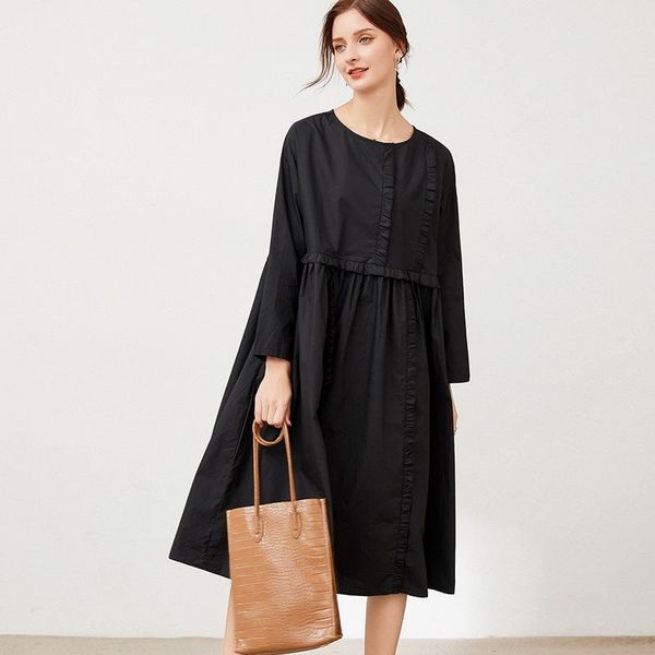 casual dresses fashion elegant female autumn 2021 temperament age reduction black a-line dress literary plus, Black;gray
casual dresses fashion elegant female autumn 2021 temperament age reduction black a-line dress literary plus, Black;gray