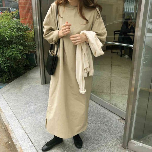 casual dresses korea women autumn brief pullover oversized long dress sashes loose solid color full sleeve midi hnh7, Black;gray
casual dresses korea women autumn brief pullover oversized long dress sashes loose solid color full sleeve midi hnh7, Black;gray