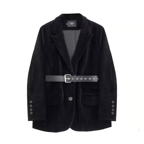 women's suits & blazers thickened ctton jacket black corduroy for women winter 2021 waist show thin temperament suit fashion, White;black
women's suits & blazers thickened ctton jacket black corduroy for women winter 2021 waist show thin temperament suit fashion, White;black