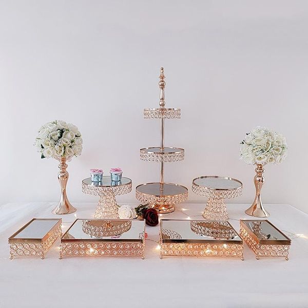 other bakeware 9pcs/lot cake stand set beautiful tray 3 tier gold cupcake dessert display decoration tools wedding crystal
other bakeware 9pcs/lot cake stand set beautiful tray 3 tier gold cupcake dessert display decoration tools wedding crystal