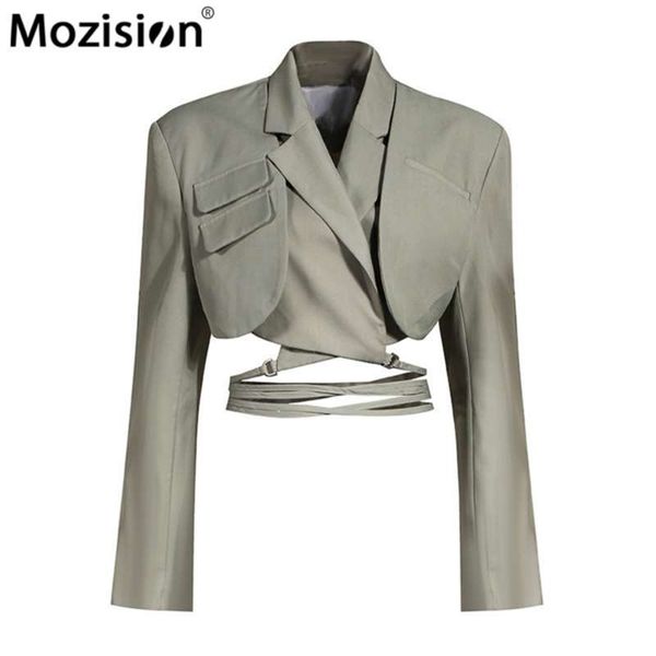mozision irregular elegant blazer for women notched long sleeves lace up bowknot blazers female spring fashion coat 210929, White;black
mozision irregular elegant blazer for women notched long sleeves lace up bowknot blazers female spring fashion coat 210929, White;black