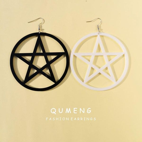 big black white pentagram acrylic geometric stud earrings for women lightweight classic large star jewelry, Golden;silver
big black white pentagram acrylic geometric stud earrings for women lightweight classic large star jewelry, Golden;silver
