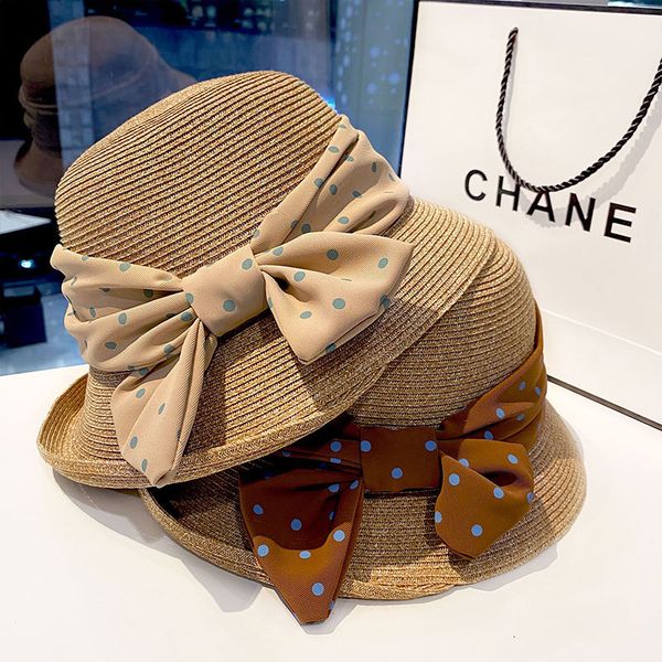 sun hat women's summer leisure versatile straw sweet bow wave point holiday sunscreen fisherman's small basin, Blue;gray
sun hat women's summer leisure versatile straw sweet bow wave point holiday sunscreen fisherman's small basin, Blue;gray