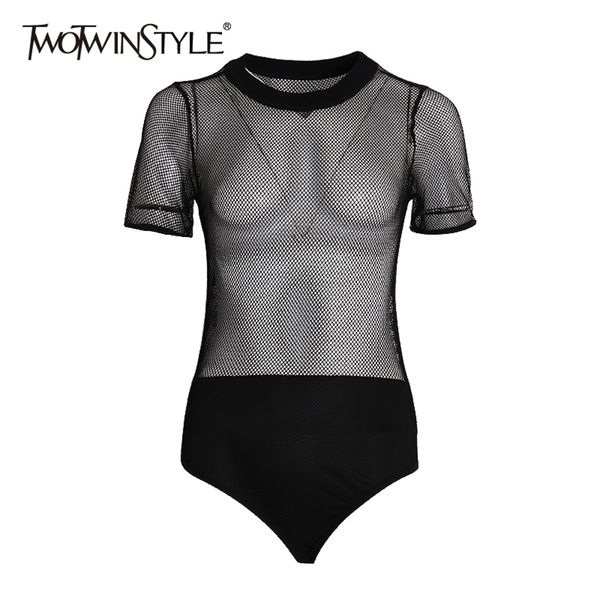 perspective hollow out women's jumpsuits o neck short sleeve high waist party jumpsuit female summer 210521, Black;white
perspective hollow out women's jumpsuits o neck short sleeve high waist party jumpsuit female summer 210521, Black;white