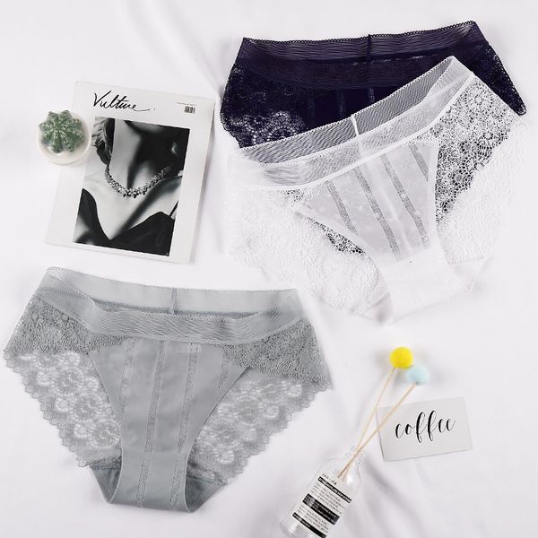 ice briefs lace thin low waist seamless transparent cotton crotch women's underwear, Black;pink
ice briefs lace thin low waist seamless transparent cotton crotch women's underwear, Black;pink