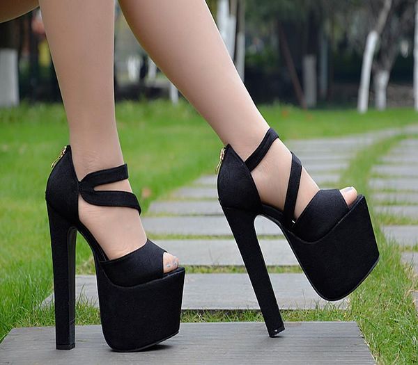 sandals 18cm fish mouth nightclub high heel summer waterproof platform rome thick, Black
sandals 18cm fish mouth nightclub high heel summer waterproof platform rome thick, Black