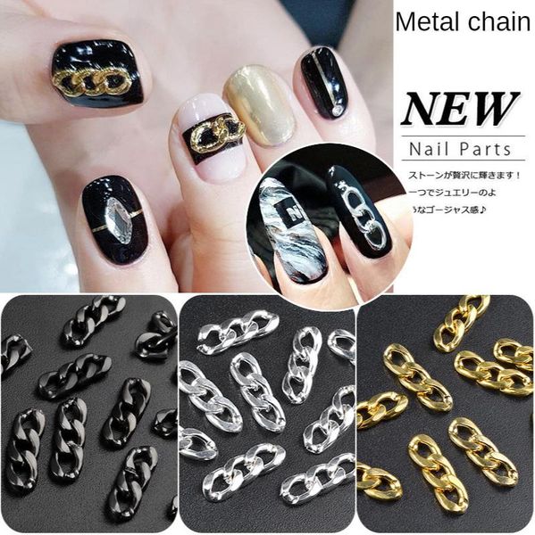 pack fashion 3d gold silver nail metal chain 3-section clasp zipper ornament decoration art decorations, Silver;gold
pack fashion 3d gold silver nail metal chain 3-section clasp zipper ornament decoration art decorations, Silver;gold