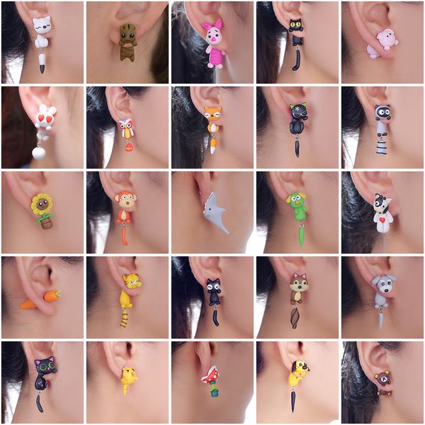 random 10 pairs/set polymer clay dog cat earrings cartoon animal stud earrings for women girl ear jewelry brincos, Golden;silver
random 10 pairs/set polymer clay dog cat earrings cartoon animal stud earrings for women girl ear jewelry brincos, Golden;silver