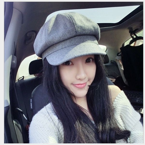 woolen beret casual female autumn winter duck tongue hat, Blue;gray
woolen beret casual female autumn winter duck tongue hat, Blue;gray