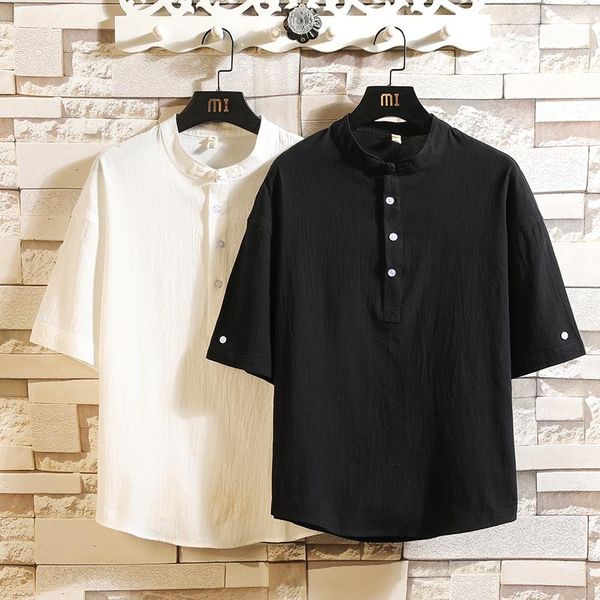 short sleeve t shirt men 2021 summer white black tshirt tees hip hop punk rock fashion clothes cotton linen 5xl o neck men's t-shirts 
short sleeve t shirt men 2021 summer white black tshirt tees hip hop punk rock fashion clothes cotton linen 5xl o neck men's t-shirts