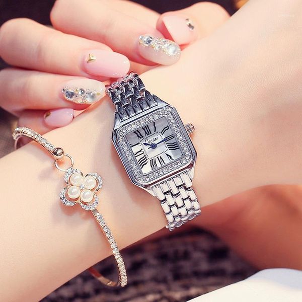 fashion rhinestone square dial watches women stainless steel bracelet ladies quartz dress montre femme wristwatches, Slivery;brown
fashion rhinestone square dial watches women stainless steel bracelet ladies quartz dress montre femme wristwatches, Slivery;brown