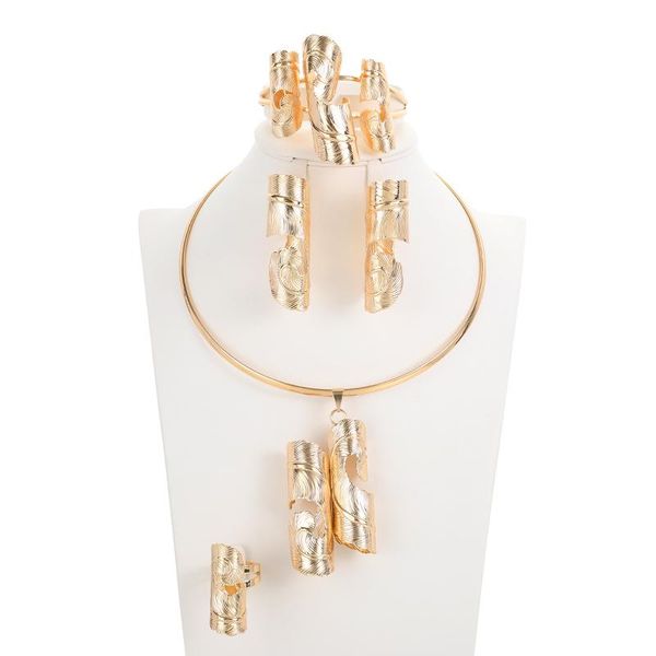 earrings & necklace nigeria dubai gold color jewelry sets african bridal wedding gifts party for women bracelet ring set, Silver
earrings & necklace nigeria dubai gold color jewelry sets african bridal wedding gifts party for women bracelet ring set, Silver
