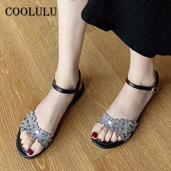 flat sandals women shoes crystal flower buckle strap open toe causal footwear female summer beige large size 43, Black
flat sandals women shoes crystal flower buckle strap open toe causal footwear female summer beige large size 43, Black