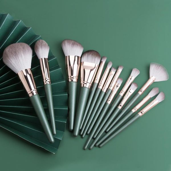 makeup brushes 14pcs beauty brush set green bag professional accessories foundation blush eyeshadow tools kit
makeup brushes 14pcs beauty brush set green bag professional accessories foundation blush eyeshadow tools kit
