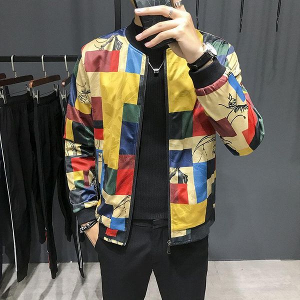 men's jackets men 2021 spring autumn fashion patchwork plaid outerwear male ice silk thin overcoats shorts baseball o68, Black;brown
men's jackets men 2021 spring autumn fashion patchwork plaid outerwear male ice silk thin overcoats shorts baseball o68, Black;brown