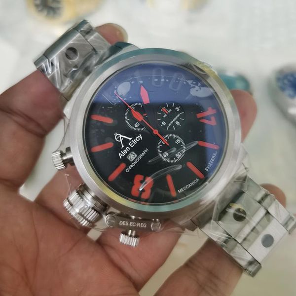 wristwatches 2021 men luxury watch silver case sapphire glass u style quartz with chronograph works needles boat luminous, Slivery;brown
wristwatches 2021 men luxury watch silver case sapphire glass u style quartz with chronograph works needles boat luminous, Slivery;brown
