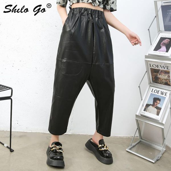 women's pants & capris fashion cross womens autumn winter casual solid leather trousers concise plus size elastic waist high pu, Black;white
women's pants & capris fashion cross womens autumn winter casual solid leather trousers concise plus size elastic waist high pu, Black;white
