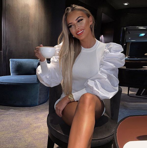 fashion women ruched lantern long sleeves o neck slim solid elegant black white t shirt girls simple tees spring real po
fashion women ruched lantern long sleeves o neck slim solid elegant black white t shirt girls simple tees spring real po