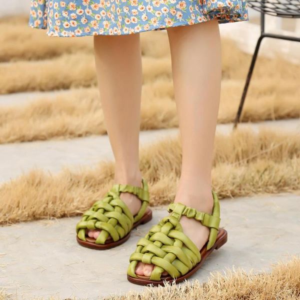 sandals 2021 designer summer shoes genuine leather gladiator knit retro flats coffee/brown, Black
sandals 2021 designer summer shoes genuine leather gladiator knit retro flats coffee/brown, Black