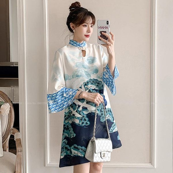 ethnic clothing lady elegant qipao women fashion chinese style vintage dress traditional oriental print cheongsam dresses party vestido, Red
ethnic clothing lady elegant qipao women fashion chinese style vintage dress traditional oriental print cheongsam dresses party vestido, Red