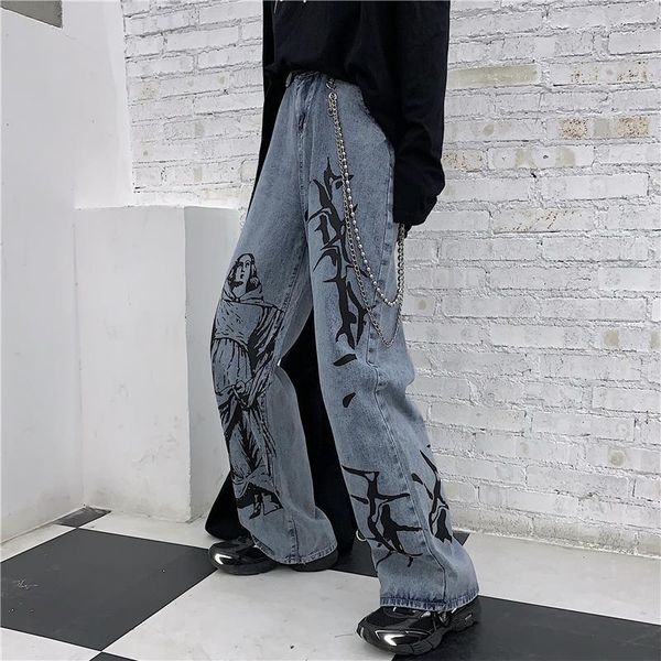 women's jeans wide leg woman 2021 fashion ins street hip-hop printing wash loose casual denim pants womens tide, Blue
women's jeans wide leg woman 2021 fashion ins street hip-hop printing wash loose casual denim pants womens tide, Blue