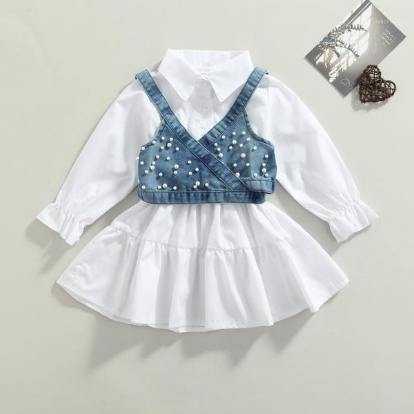 girl's dresses emmababy cute 2pcs kids summer outfit solid color lantern sleeves shirt dress + denim beading vest for girls 1-6 years1, Red;yellow
girl's dresses emmababy cute 2pcs kids summer outfit solid color lantern sleeves shirt dress + denim beading vest for girls 1-6 years1, Red;yellow
