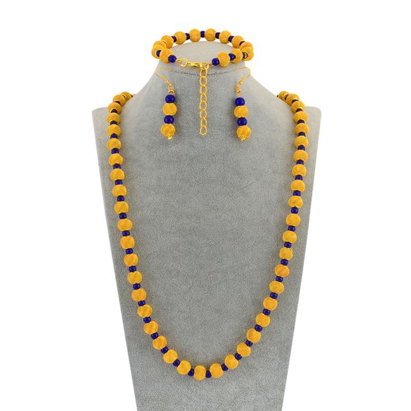 jewelry sets african gold color rosary beads 77cm necklace 23cm ball bracelets earrings for women party #j0947, Black
jewelry sets african gold color rosary beads 77cm necklace 23cm ball bracelets earrings for women party #j0947, Black
